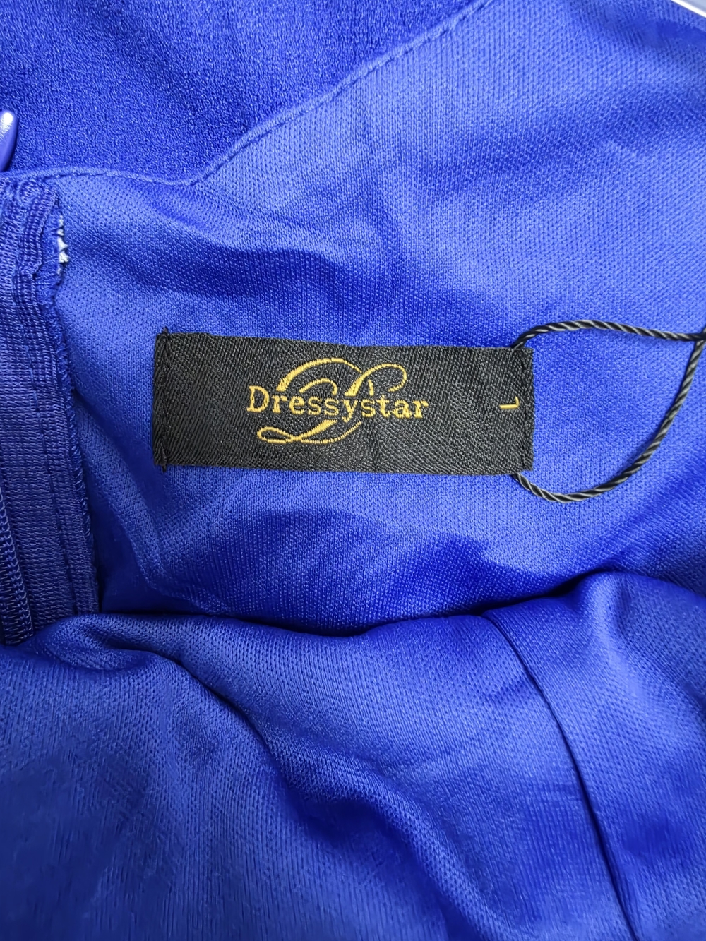 Sleeveless Royal Blue Maxi Dress with V-Back - Picture 6 of 7